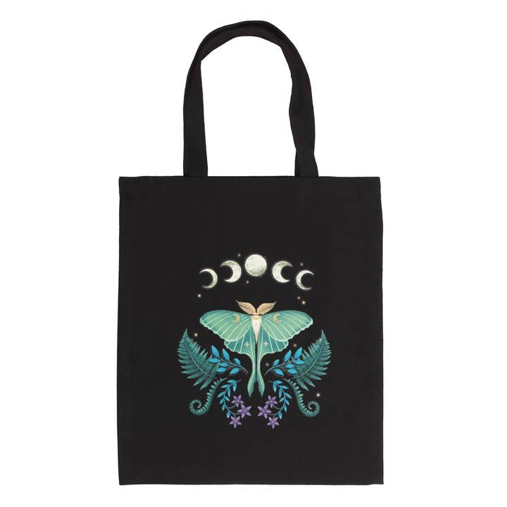 Dark Forest Luna Moth Tote Bag