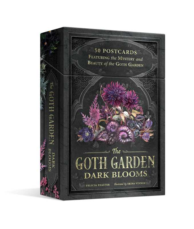 The Goth Garden: Dark Blooms by Felicia Feaster | Gothic Botanical Postcards