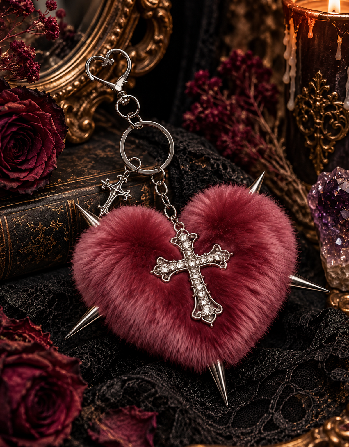 Gothic Cross Keychain