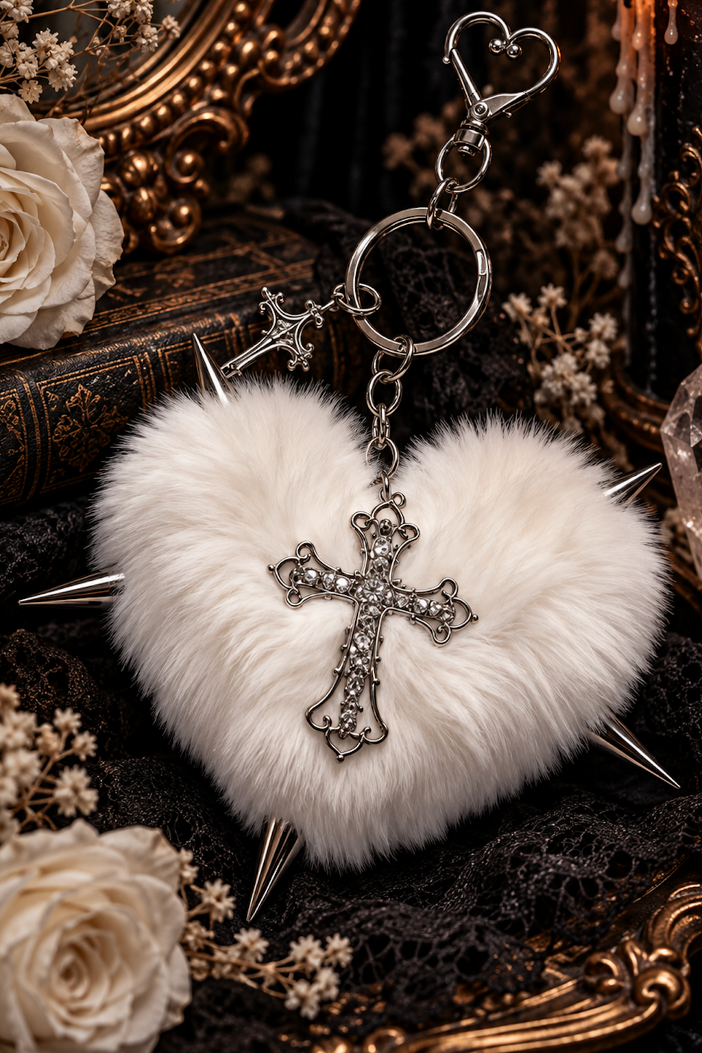 Gothic Cross Keychain