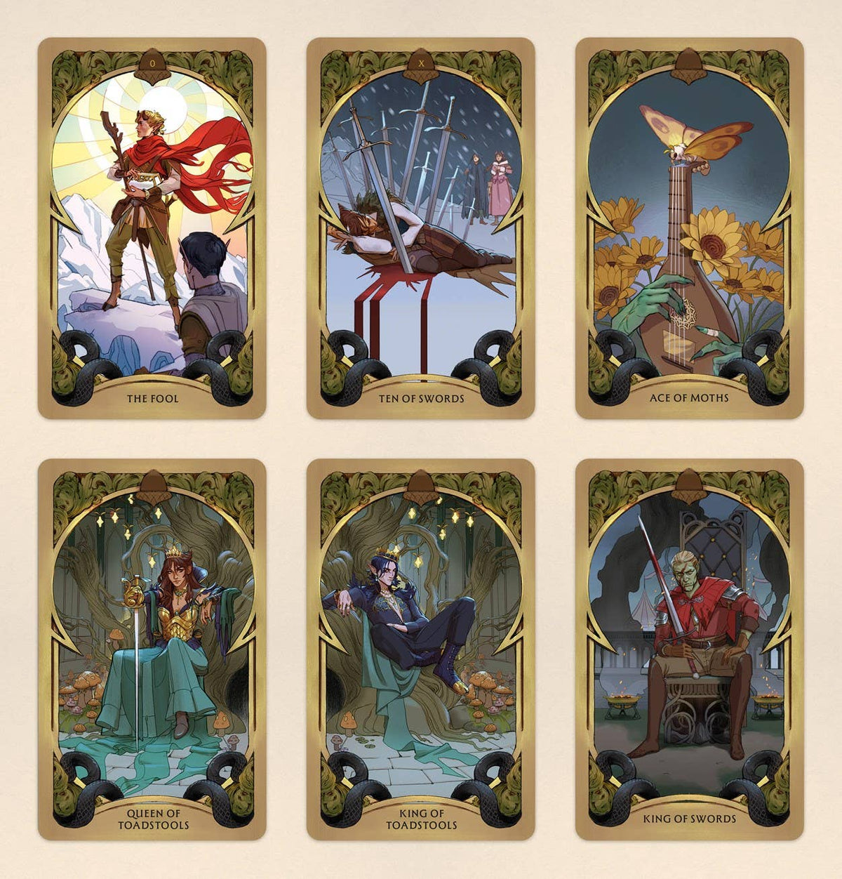 Holly Black's Faerie Tarot Deck & Guidebook | Deluxe Gold-Foiled Set
