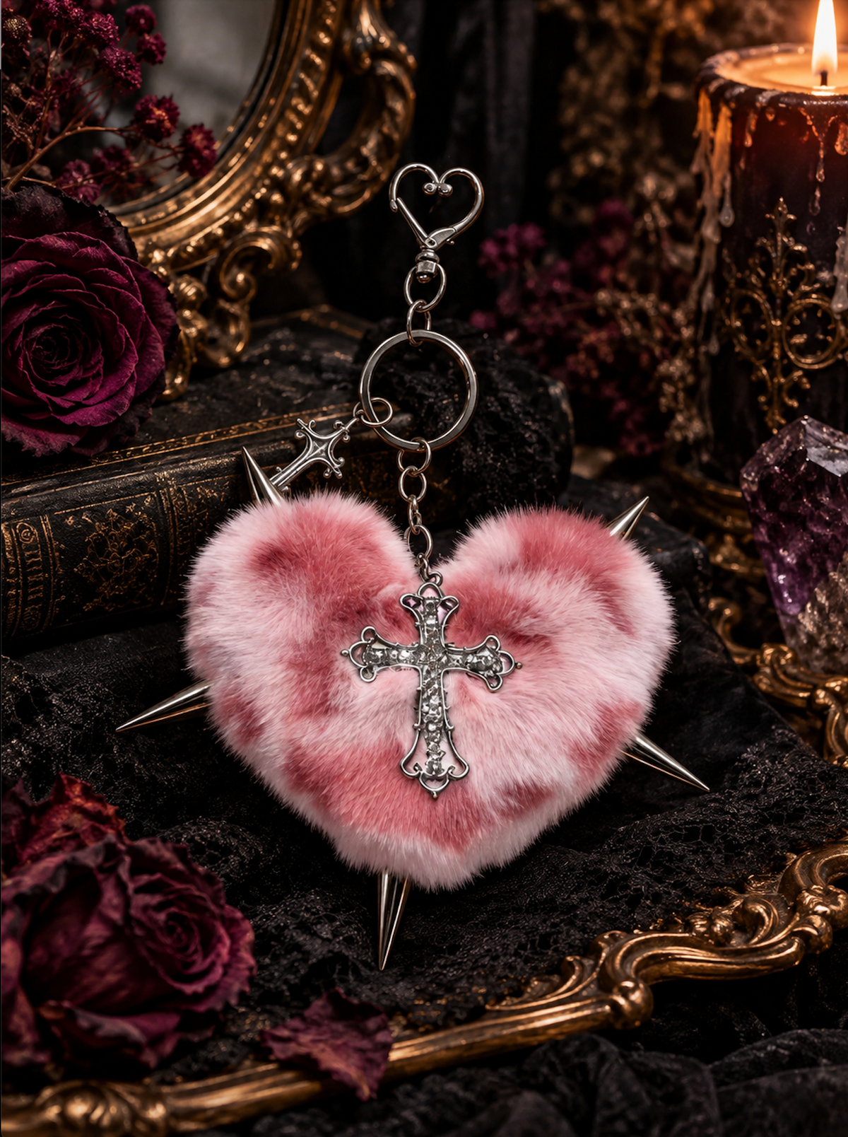Gothic Cross Keychain